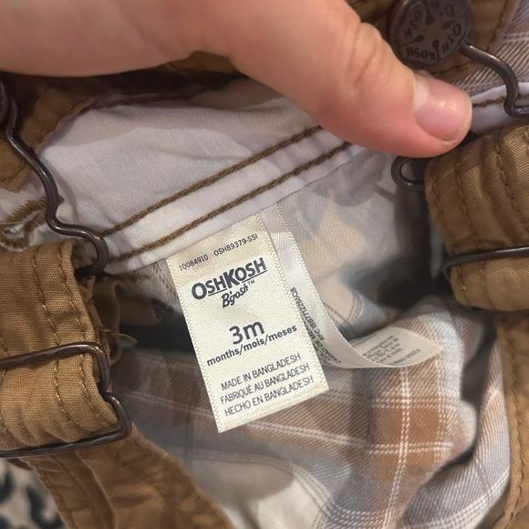 OshKosh B'gosh Tan Kids Overalls - Picture 4 of 4
